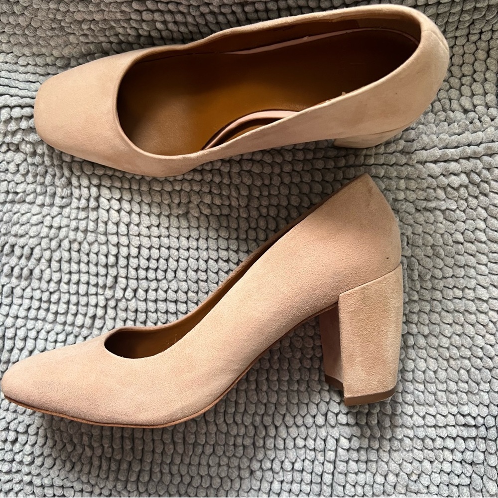 H by Halston Whitney Blush Block Heel Shoes Women’s Size 7 - Picture 14 of 16